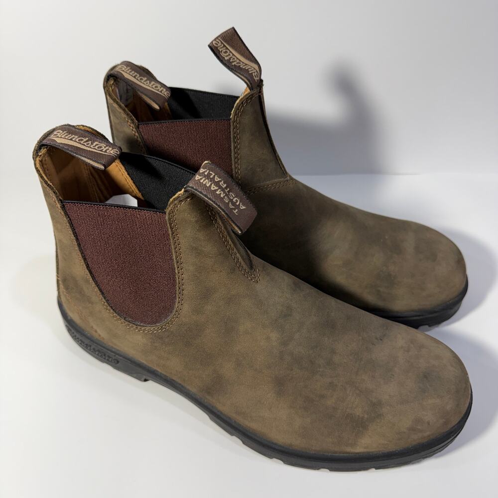 Blundstone Classic Chelsea Rustic Brown Camping Comfortable Work Boots 11